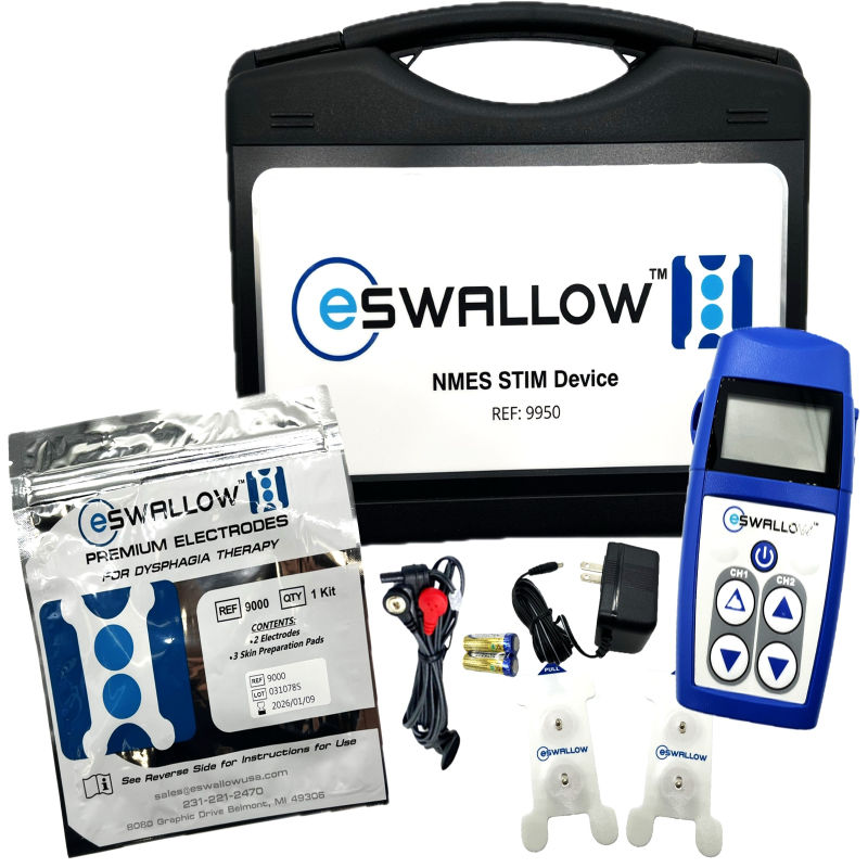 Dysphagia therapy stim unit bundles by eSWALLOWUSA saves you money on supplies