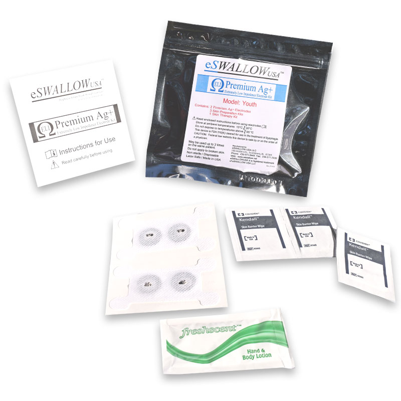 Dysphagia therapy stim unit lectrode supplies by eSWALLOW USA